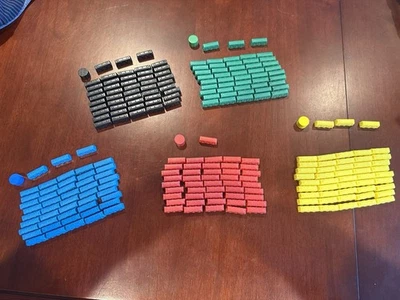 Ticket to Ride Replacement Train Cars Parts & Markers 238 Trains / 5 Markers - Image 1 of 4