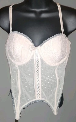 Corsé para mujer Delicates Brand ligero melocotón hueso transparente talla mediana íntimo Foto 1 de 3