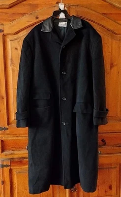 Comme des Garcons Homme Plus Wool & Leather Collar Mens Long Coat US Size Med - Image 1 of 4