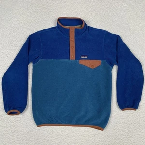 Patagonia Kids Boys Lightweight Synchilla Snap-T Pullover Size Medium (12) Blue - Picture 1 of 7