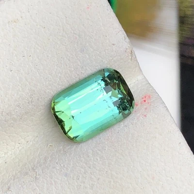 2.37 Carat Natural Cushion Cus Afghan Seafoam Green Colour Tourmaline Loose Gem - Image 1 of 4