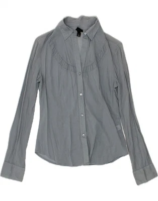 MOSSIMO женщин видеть через рубашка Великобритании 10 маленький синий хлопок CG13 - Изображение 1 из 3