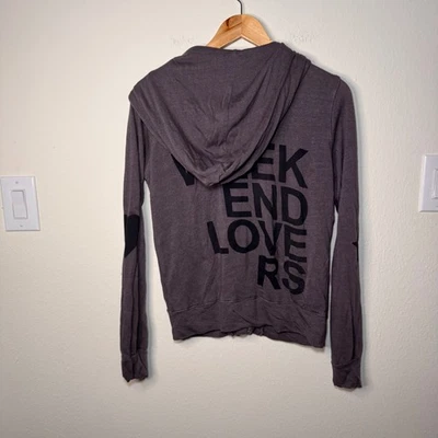 Sudadera con Capucha Sundry "Weekend Lovers" Cremallera Talla 1 (Pequeña) Gris Foto 1 de 4