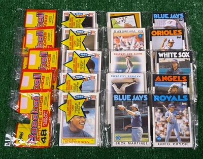LOT OF (5) 1986 TOPPS BASEBALL UNOPENED CELLO RACK PACKS RYAN, ROSE? FREE SHIP! - Image 1 of 4