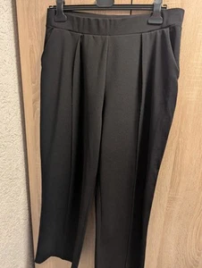 H&M Elegante Stoffhose Gerades Bein Gr L Schwarz - Bild 1 von 4