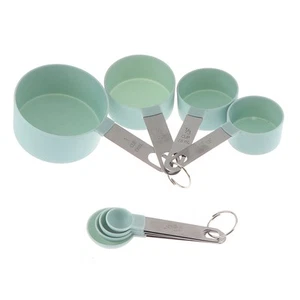 8PCs Measuring Cups Spoons Kitchen Baking Cooking Bakeware Kitchen Tools Set√ H√ - Picture 1 of 12