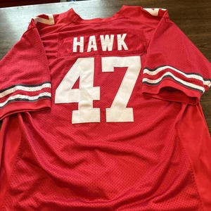 VTG Nike Ohio State Buckeyes Football Jersey Men’s #47 Red  Sz 56 Stitched  Hawk - Picture 1 of 14