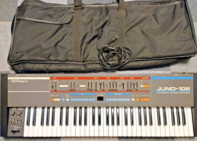 Roland JUNO-106 Analog Synthesizer Overhauled VCF VCA Chips Maintained w/ Case - Image 1 of 4