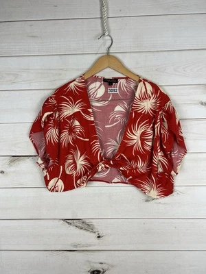 Trashy Diva Топ женщин плюс 24 цветочный надежном передней галстук укороченный блузка гавайский - Изображение 1 из 4