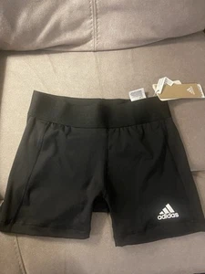 Adidas Women's Volleyball Shorts Compression TechFit 4" Gray - Picture 1 of 4