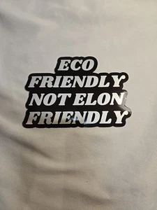 Pegatina de parachoques impermeable decoración imán coche no amigable con Elon 5X3,5 pulgadas - Imagen 1 de 4