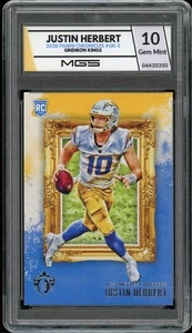2020 Panini Gridiron Kings Justin Herbert RC #GK-3 MGS Graded 10 Gem Mint Rookie - Picture 1 of 2