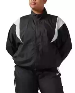 Reebok Plus Size Zip-Front Colorblocked Jacket Women's 3X/22-24W Black L/S - Picture 1 of 15