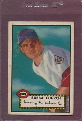 1952 Topps Bubba Church #323 High Number Cleveland Indians GD CENTERED - Image 1 of 4