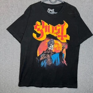 Ghost Tshirt Men's Large Black Graphic Print Music Horror metal - Picture 1 of 8