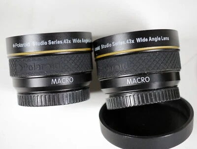2x Polaroid Macro studio series .43x wide angle lens for stereo 3D camera? 37mm - Image 1 of 4