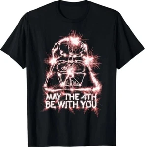 Star Wars Darth Vader May The 4th Be With You Sparkler T-Shirt - Picture 1 of 4