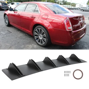 For Chrysler 300 4DR Car Rear Bumper Diffuser Lip Shark Fin Spoiler Matte Black - Foto 1 di 14