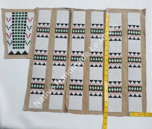 Powwow Handmade American Sioux Beads Lavoro per Camicie/Pantaloni/Leggings Guerra BS10 - Foto 1 di 2