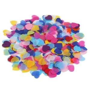 Multicolor Hearts Paper Confetti 1 Inch Wedding Valentine's Day Decorations - Picture 1 of 7