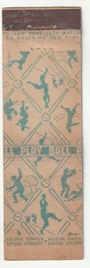 MATCHBOOK COVER - PLAY BALL - BASEBALL - PITCHER - Picture 1 of 3