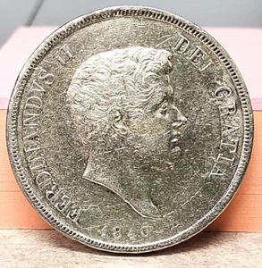 1840 20 Grana Ferdinando II "Reich der beiden Sizilien" - hochwertig - Kratzer - Bild 1 von 5