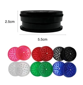 5.5cm 3-Layer Acrylic Manual Herb Tobacco Grinder Smoke Crusher - Assorted - Picture 1 of 5