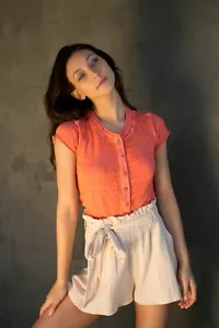 Free People V-Neck T-Shirt Top Shirt Kia Henley Strawberry Lemonade Gr. S - Bild 1 von 9