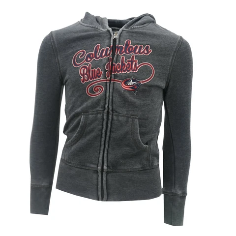Columbus Blue Jackets NHL Kids Youth Girls Size Full Zip Hooded Sweatshirt New Cover