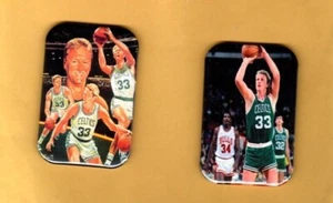 LARRY BIRD 2 MAGNETS OR , PINBACK 2"X3" W/ ROUNDED CORNER - Picture 1 of 5