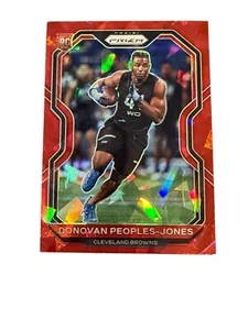 2020 Panini Prizm Rookie Donovan Peoples-Jones #319 Red Wave Prizm /149 (RC) - Foto 1 di 2