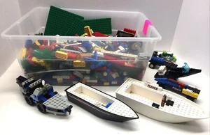 Vintage Lego Boat set- Police Patrol - Lots of Unique Pieces - Clean - 6 POUNDS - Picture 1 of 11