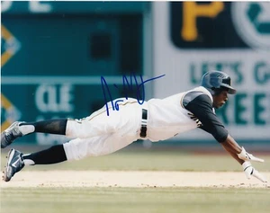 NYJER MORGAN PITTSBURGH PIRATES ACTION SIGNED 8x10 - Picture 1 of 1