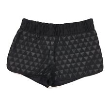 Derek Lam 10 Crosby Women's Black Faux Leather Triangle Short Size M 3.5" Inseam