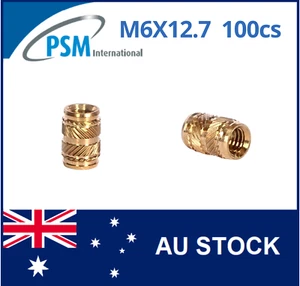 INSERT FOR PLASTIC M6 X 12.7 TECH-SONIC BRASS PSM04572 - Picture 1 of 9