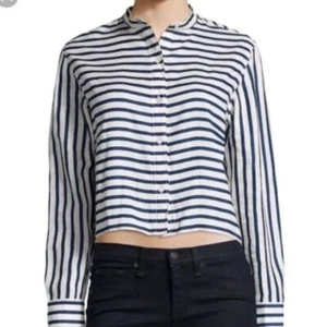 Rag & bone Leeds striped linen button up blouse small - Picture 1 of 11