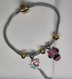 Authentic Pandora Charm Bracelet With Mini Charms included as picture;7.5 in - Picture 1 of 5