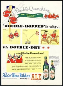 1941 Pabst Blue Ribbon Ale bombero camión de bomberos Otto Soglow arte vintage impresión anuncio - Imagen 1 de 7