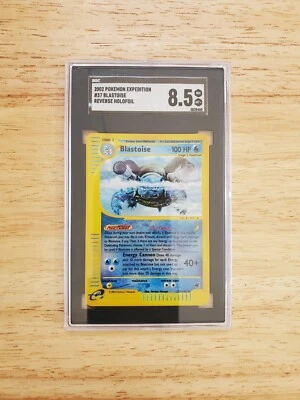 Pokemon SGC 8.5 NM/MINT+ 2002 Blastoise 37/165 Expedition Reverse Holo Card - Image 1 of 2