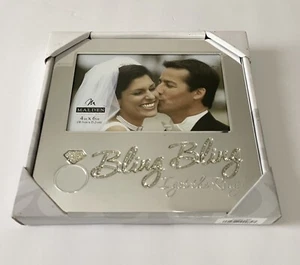 Malden “Bling Bling I Got The Ring” Picture Frame- Engagement Gift 4”x 4” NEW - Picture 1 of 3