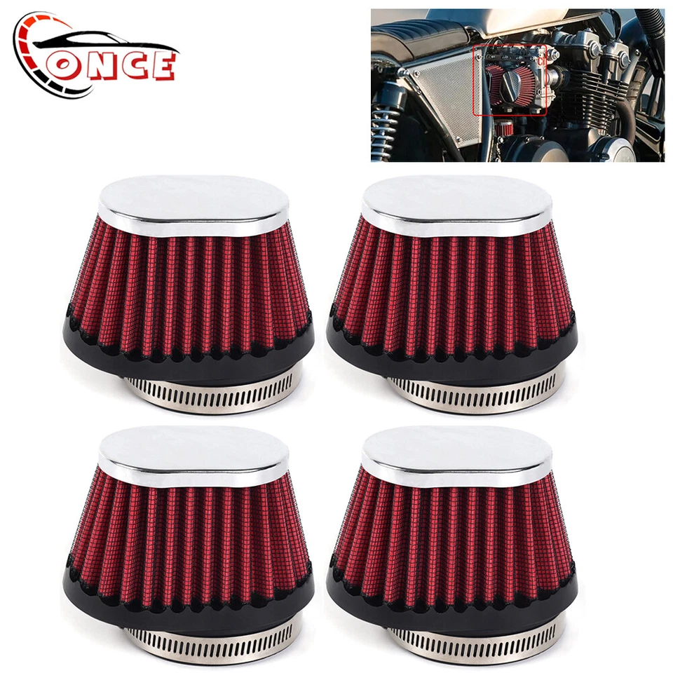 4x 2inch 51mm Air Intake Filter Cleaner Pod For Suzuki GSXR1100 GSXR750 GSX600F - Image 1 of 4