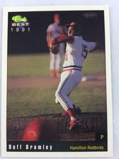 1991 Hamilton Redbirds-Classic BEST Minor League Baseball Card-Duff Brumley