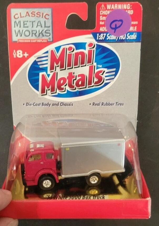 CMW Mini Metals 1953 White 3000 COE Box Truck Red Cab Silver Box Undec. - Image 1 of 1