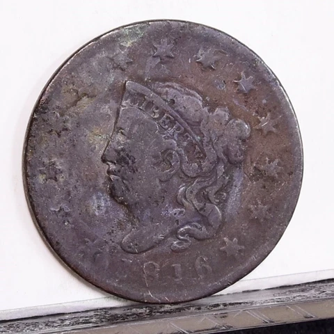 1816 Large Cent - Good Details, Surface Issues (49177-L) Cover
