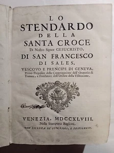 libro settecentina. OPERE DI SAN FRANCESCO DI SALES, VEnezia, Baglioni, 1748 - Foto 1 di 11