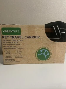 NEW Pet Travel Carrier Black Bag Small Dogs Cats Up To 16lb Comfortable & Soft - Picture 1 of 6