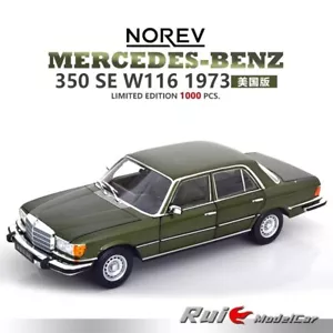 NOREV 1:18 Mercedes-Benz 350 SE W116 1973 US Edition Modello Auto Simulazione - Foto 1 di 8