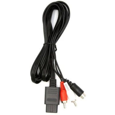 Cable Wired Cord Lead For Nintendo N64 SNES Gamecube Audio Video AV S-Video 1.8m - Image 1 of 4