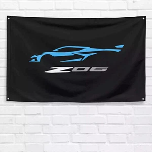 For Chevrolet Corvette Z06 Enthusiast 3x5 ft Flag Dad Birthday Gift Banner - Picture 1 of 1