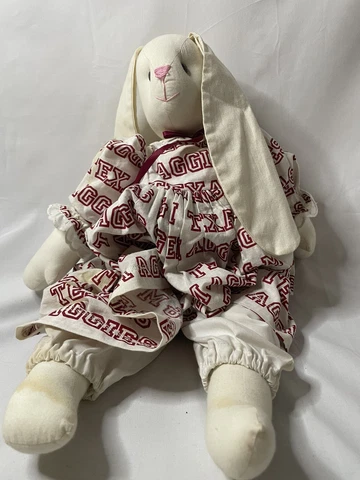 RARE Texas A&M Aggies Bunny Plush ~ Bunny in Aggies dress Cover
